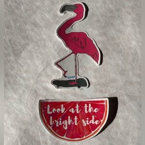Ripndip Flamingo Skateboard Sticker Grapefruit Bright Side Graphic Pack